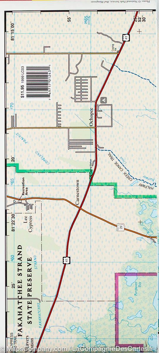 Carte de randonnée n° 243 - Parc National des Everglades (Floride) | National Geographic carte de randonnée National Geographic