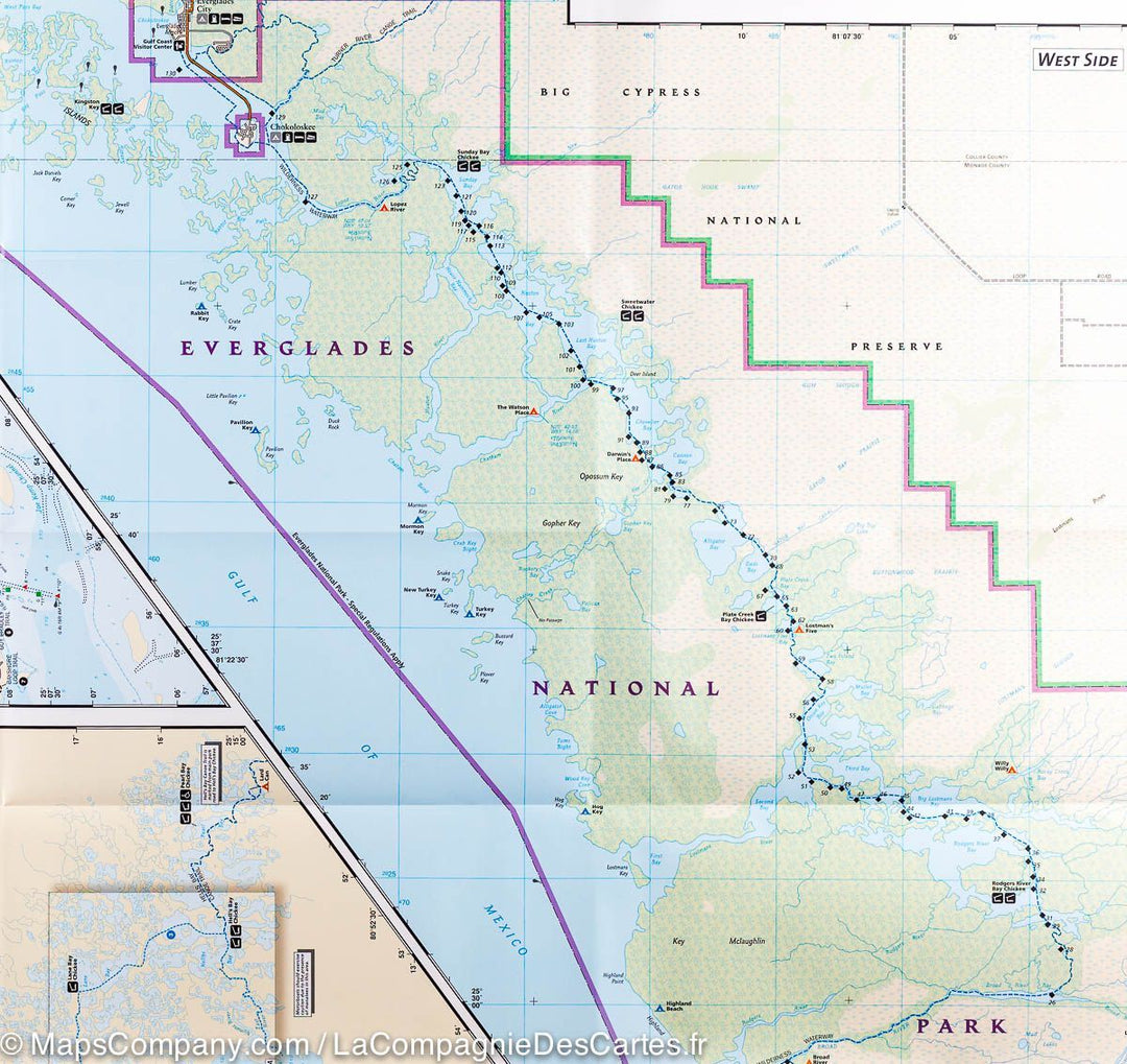 Carte de randonnée du Parc National des Everglades (Floride) | National Geographic - La Compagnie des Cartes