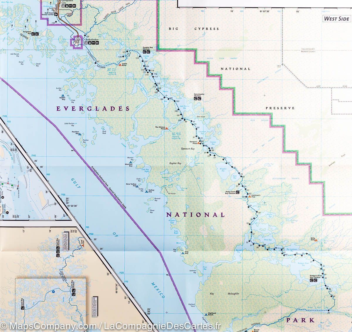 Carte de randonnée n° 243 - Parc National des Everglades (Floride) | National Geographic carte de randonnée National Geographic