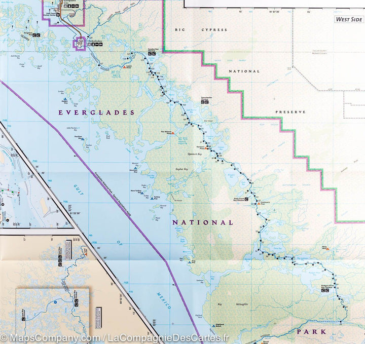Carte de randonnée du Parc National des Everglades (Floride) | National Geographic - La Compagnie des Cartes