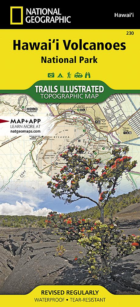 Carte de randonnée du Parc National des Volcans (Hawaii, USA) | National Geographic carte pliée National Geographic 