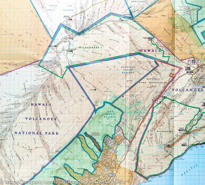 Carte de randonnée du Parc National des Volcans (Hawaii, USA) | National Geographic - La Compagnie des Cartes
