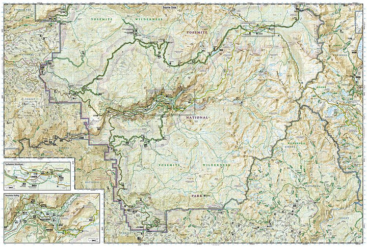 Carte de randonnée du Parc National Yosemite (Californie) | National Geographic carte pliée National Geographic 