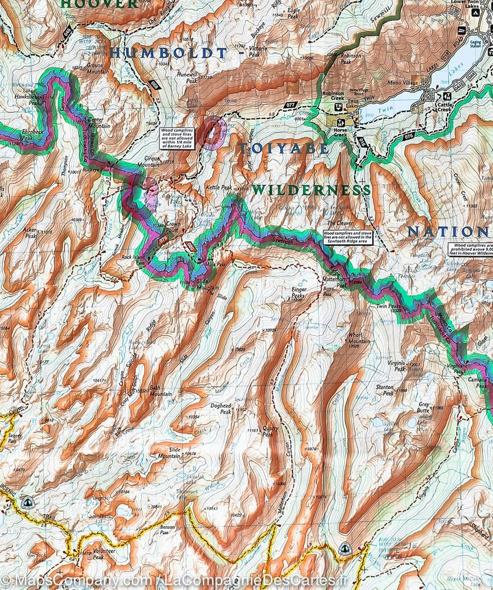 Carte de randonnée du Parc National Yosemite (Californie) | National Geographic - La Compagnie des Cartes