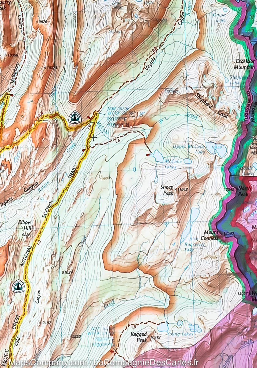 Carte de randonnée n° 206 - Parc National Yosemite (Californie) | National Geographic carte de randonnée National Geographic