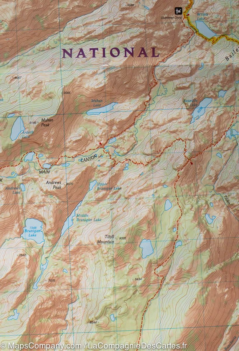 Carte de randonnée n° 307 - Parc National Yosemite (nord - ouest) | National Geographic carte de randonnée National Geographic