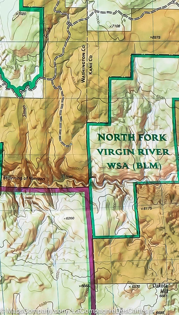 Carte de randonnée du Parc National Zion (Utah) | National Geographic carte pliée National Geographic 