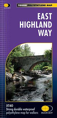 Carte de randonnée - East Highland Way XT40 | Harvey Maps - National Trail maps carte pliée Harvey Maps 