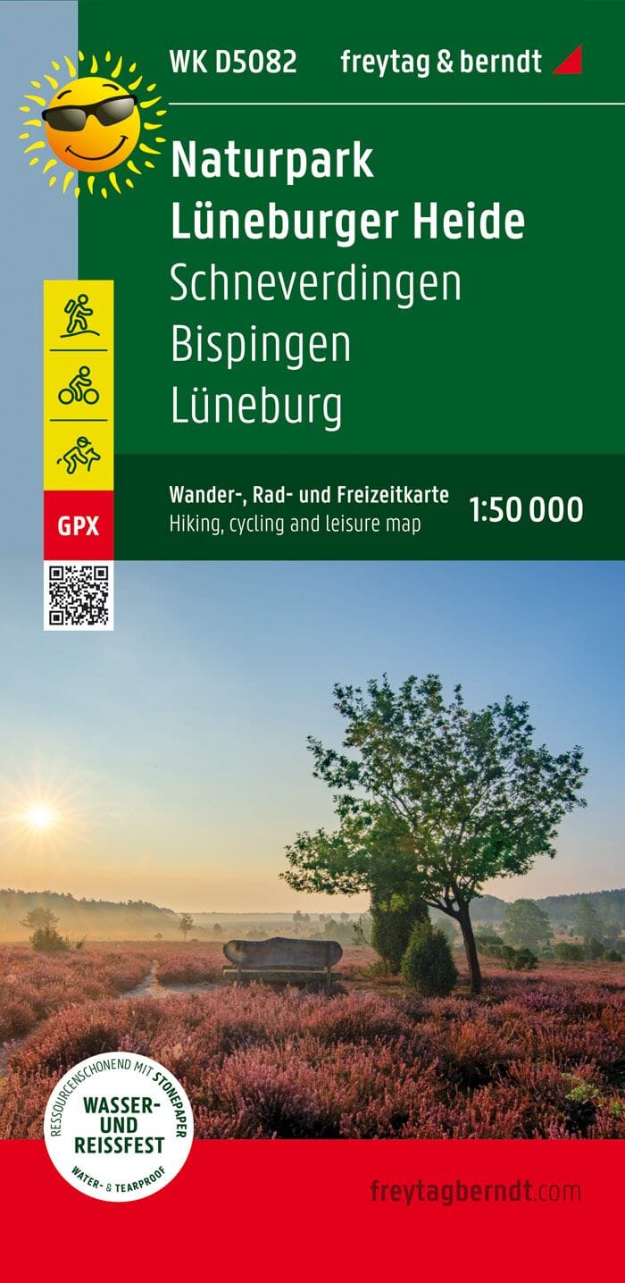 Carte de randonnée et cycliste n° WKD5082- Lüneburger Heide Naturpark | Freytag & Berndt carte pliée Freytag & Berndt 