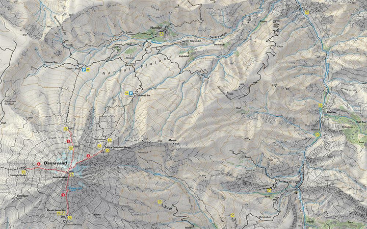 Carte de randonnée et d'escalade - Damavand (Iran) | Climbing Map carte pliée Climbing Map 