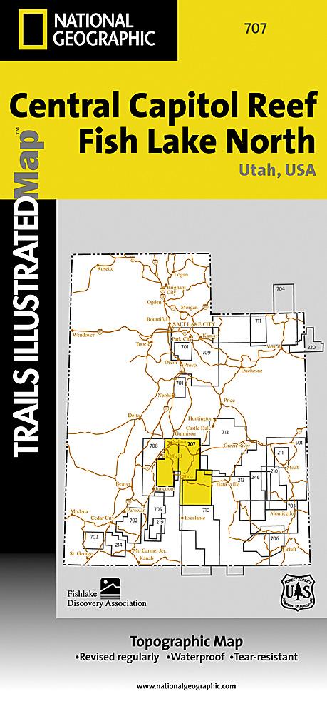 Carte de randonnée n° 707 - Fish Lake, Manti (Utah) | National Geographic carte de randonnée National Geographic Default Title