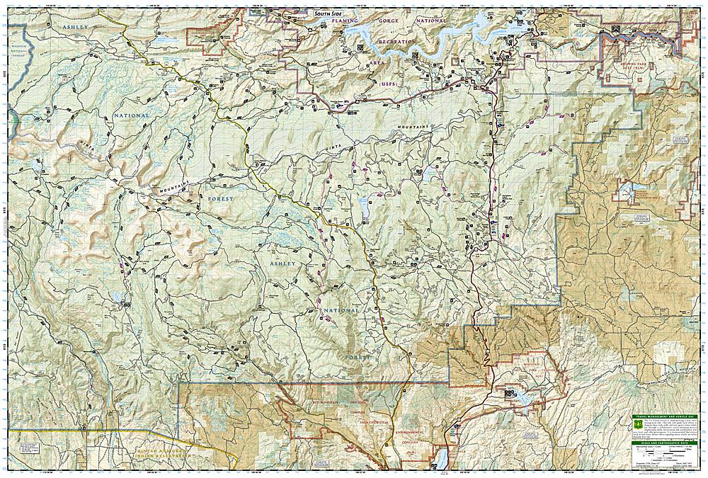 Carte de randonnée n° 704 - Flaming Gorge (Utah, Wyoming) | National Geographic carte de randonnée National Geographic
