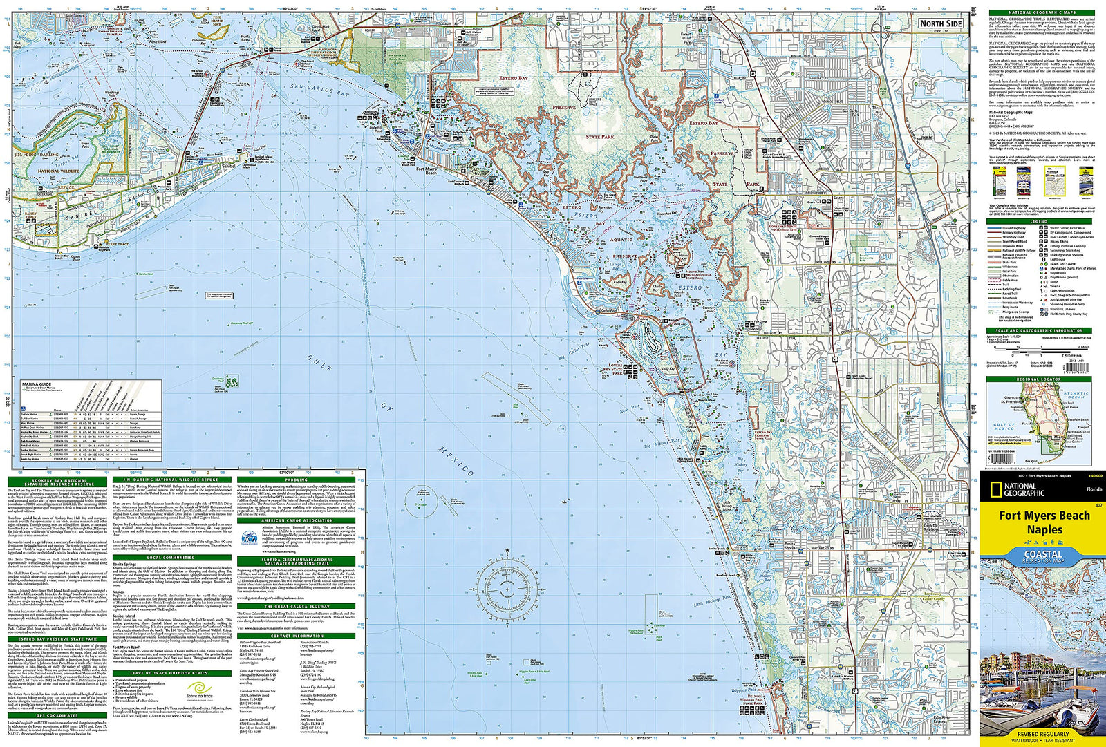 Carte de randonnée n° 407 - Fort Myers Beachaples (Floride) | National Geographic carte de randonnée National Geographic