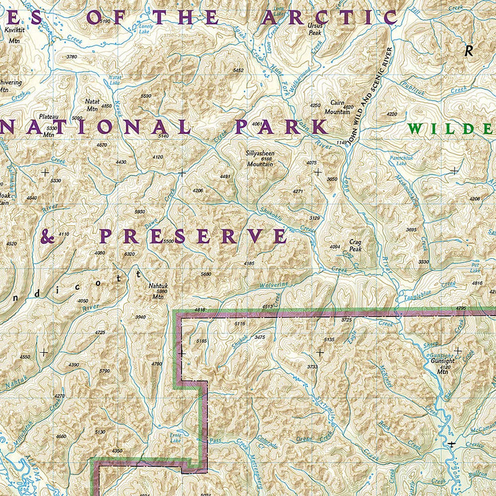 Carte de randonnée - Gates of the Arctic (Alaska), n° 257 | National Geographic carte pliée National Geographic 