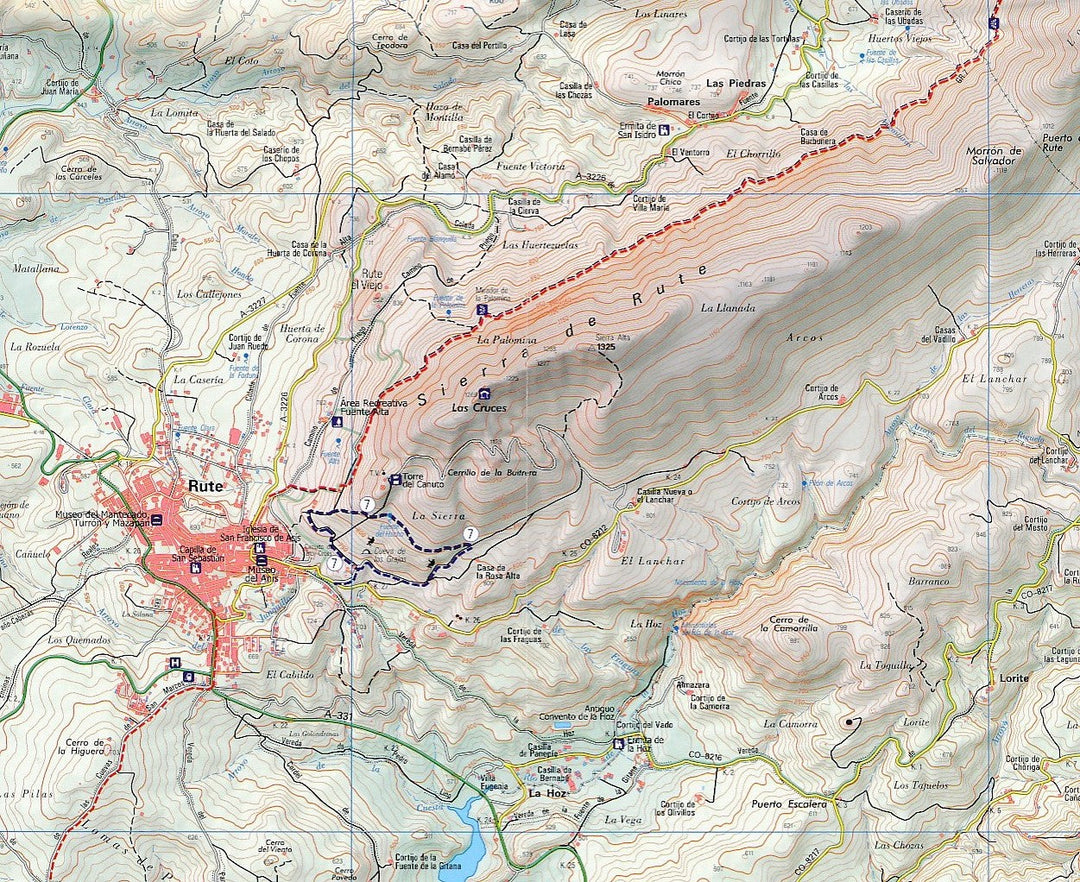 Carte de randonnée - Geoparc de las Sierras Subbéticas (Andalousie) | Piolet carte pliée Editorial Piolet 