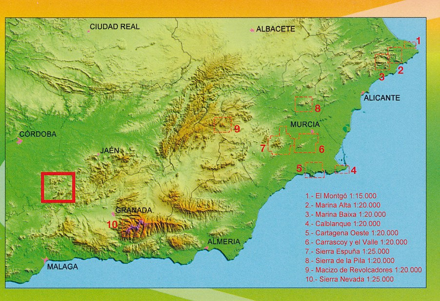 Carte de randonnée - Geoparc de las Sierras Subbéticas (Andalousie) | Piolet carte pliée Editorial Piolet 