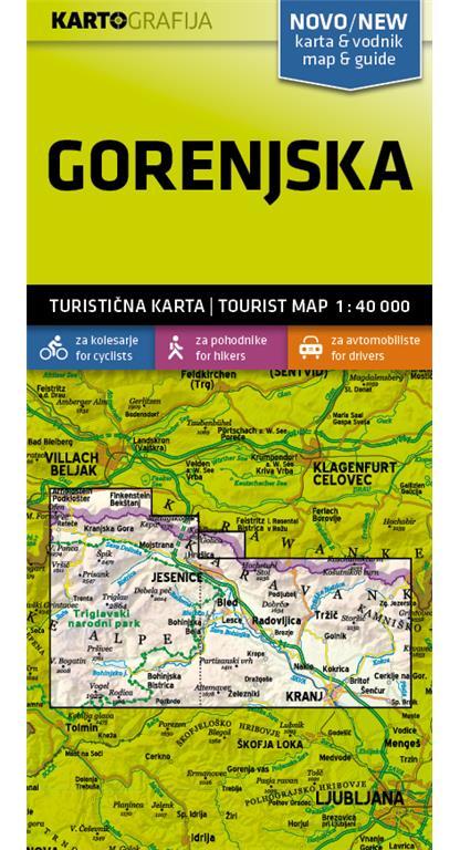 Carte de randonnée - Gorenjska (Slovénie) | Kartografija carte de randonnée Kartografija