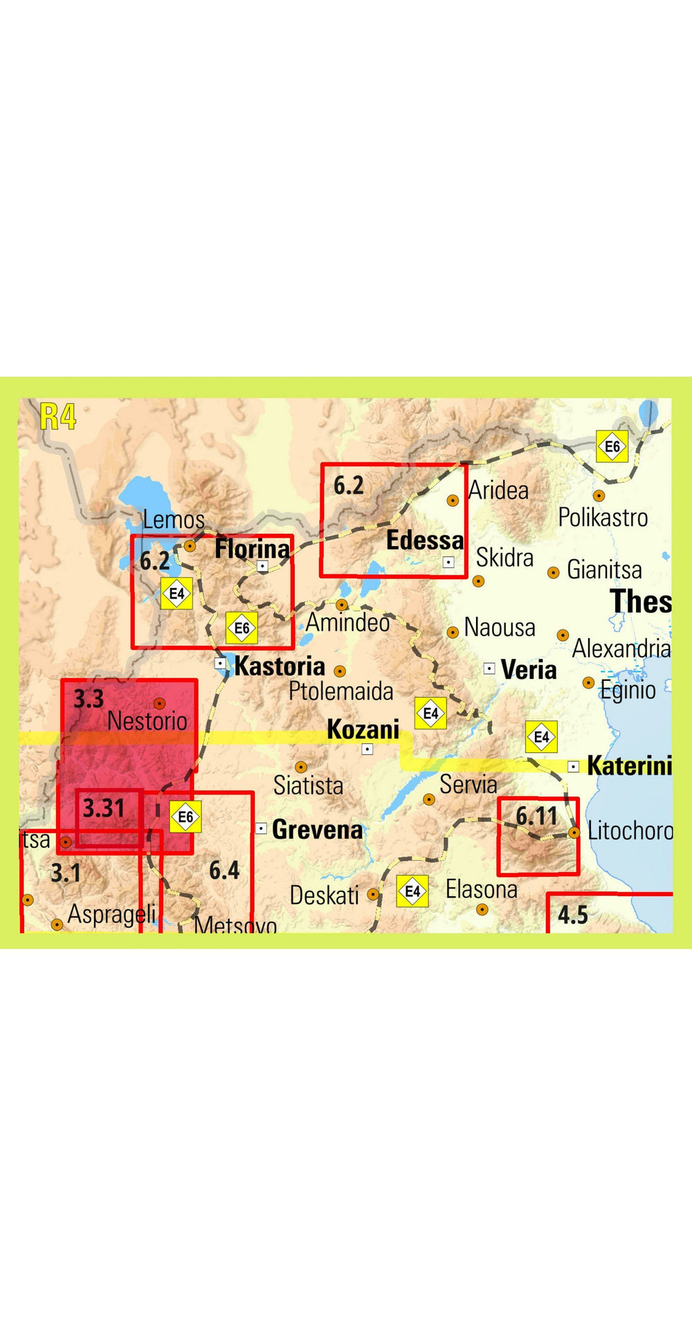 Carte de randonnée - Gramos (Grèce) | Anavasi carte pliée Anavasi 