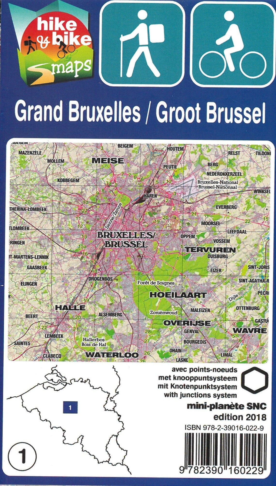 Carte de randonnée - Grand Bruxelles | Mini Planet carte de randonnée Mini Planet Default Title