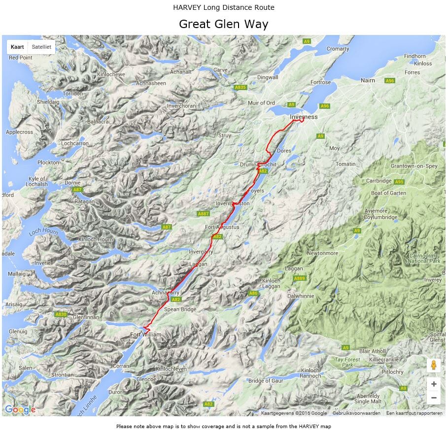 Carte de randonnée - Great Glen Way XT40 | Harvey Maps - National Trail maps carte de randonnée Harvey Maps Default Title