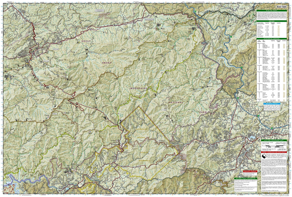 Carte de randonnée - Great Smoky Mountains National Park (Tennessee), n° 229 | National Geographic carte pliée National Geographic 