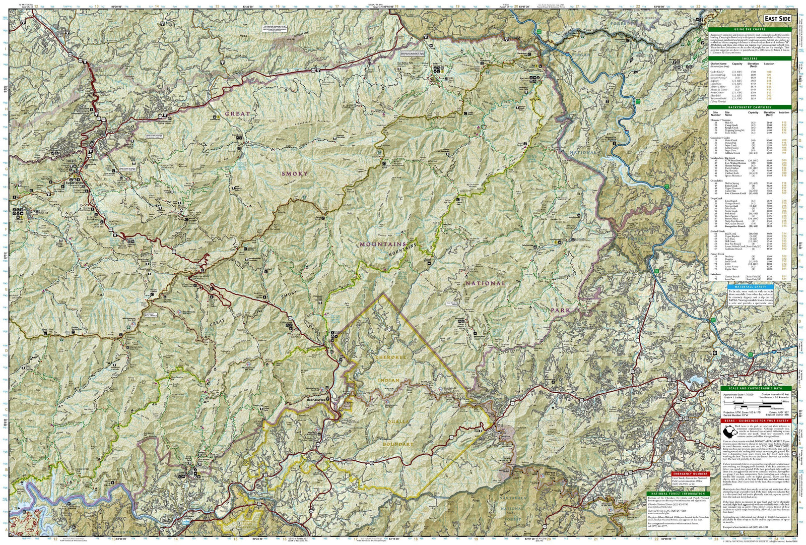 Carte de randonnée n° 229 - Great Smoky Mountains National Park (Tennessee) | National Geographic carte de randonnée National Geographic