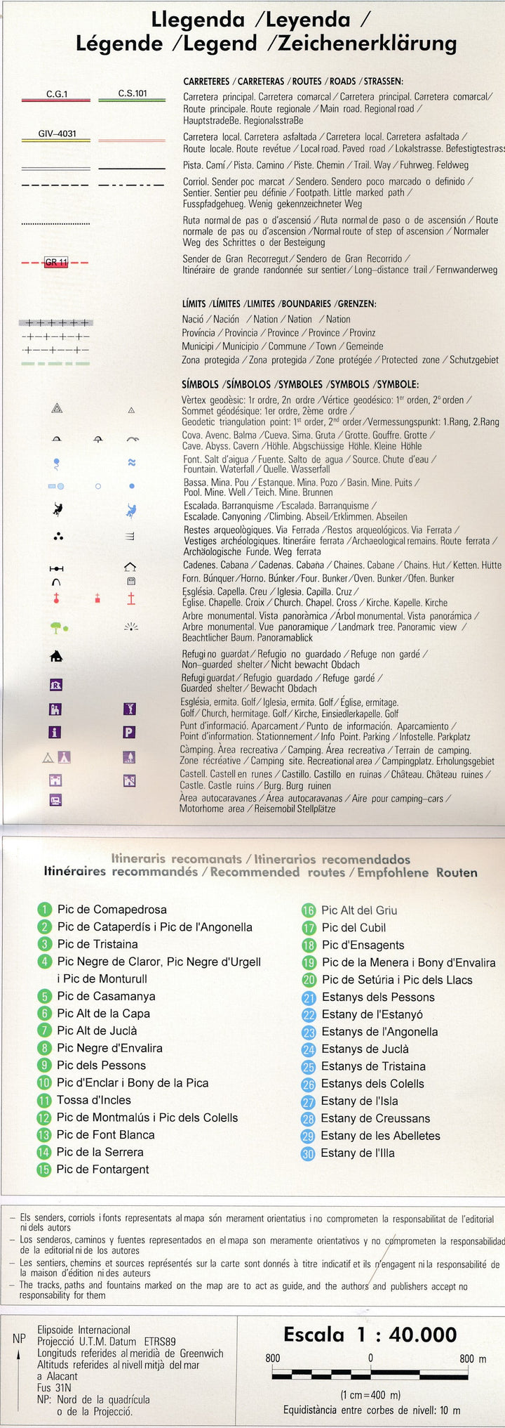 Carte de randonnée & Guide d'excursions - Andorre | Piolet carte pliée Editorial Piolet 