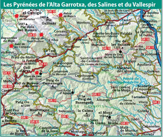 Carte de randonnée & Guide - Les Pyrénées de l’Alta Garrotxa, des Salines et du Vallespir (Pyrénées catalanes) | Alpina carte de randonnée Editorial Alpina