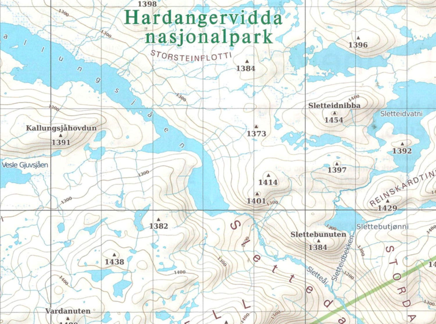 Carte de randonnée n° 113 - Hardangervidda est (Norvège) | PhoneMaps carte de randonnée PhoneMaps