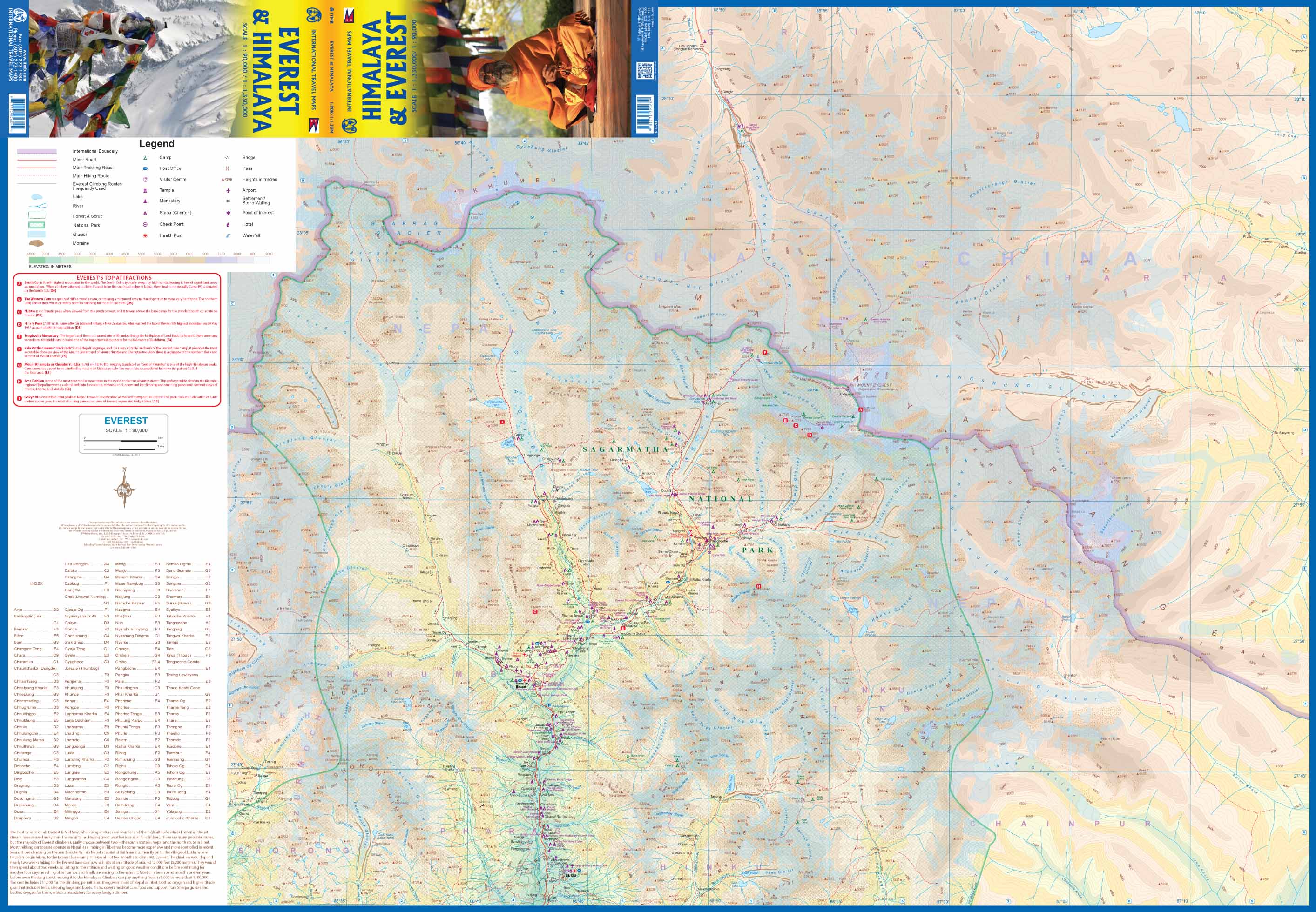 Travel map - Himalaya & Everest (Nepal, Tibet) | ITM – Cartovia