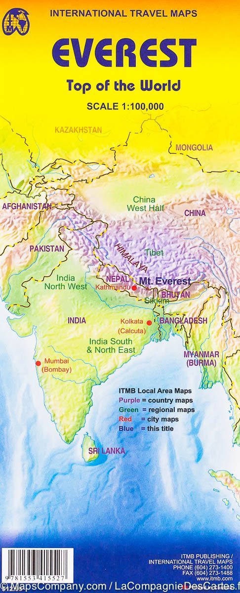 Travel map - Himalaya & Everest (Nepal, Tibet) | ITM – Cartovia