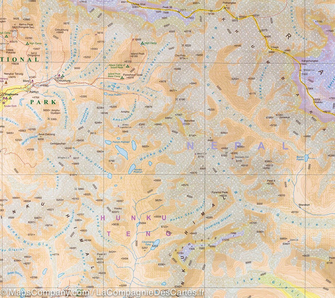 Carte de randonnée - Himalaya & Everest (Népal, Tibet) | ITM carte pliée ITM 