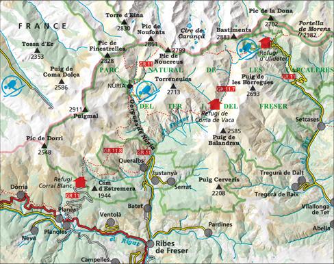 Carte de randonnée hivernale - Vall de Nuria, Ulldeter (Pyrénées catalanes) | Alpina carte pliée Editorial Alpina 