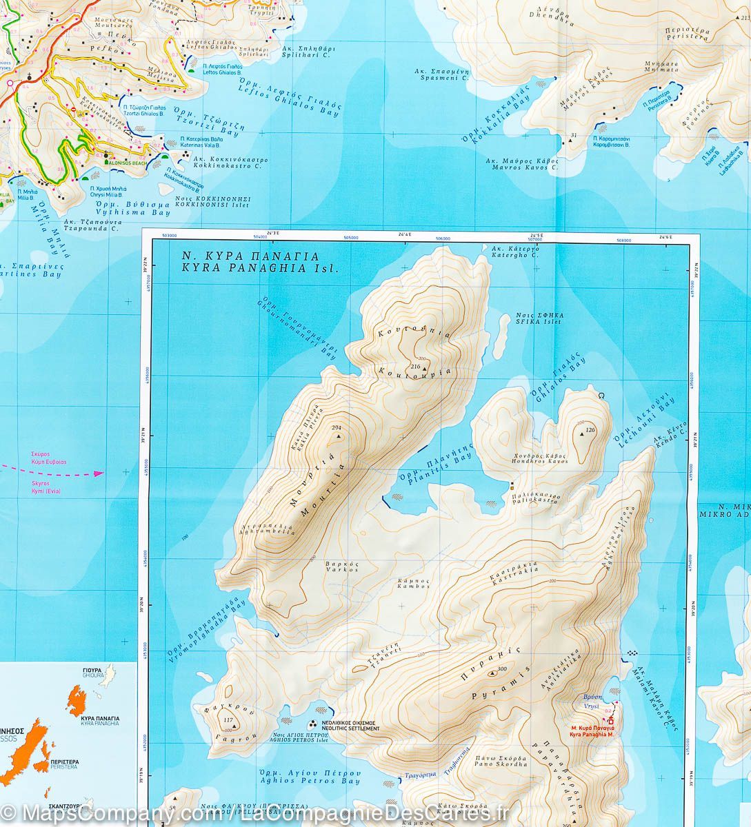Carte de randonnée - Ile Alonissos (Grèce) | Terrain Cartography carte de randonnée Terrain Cartography