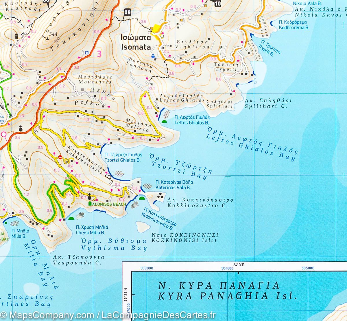 Carte de randonnée - Ile Alonissos (Grèce) | Terrain Cartography carte de randonnée Terrain Cartography
