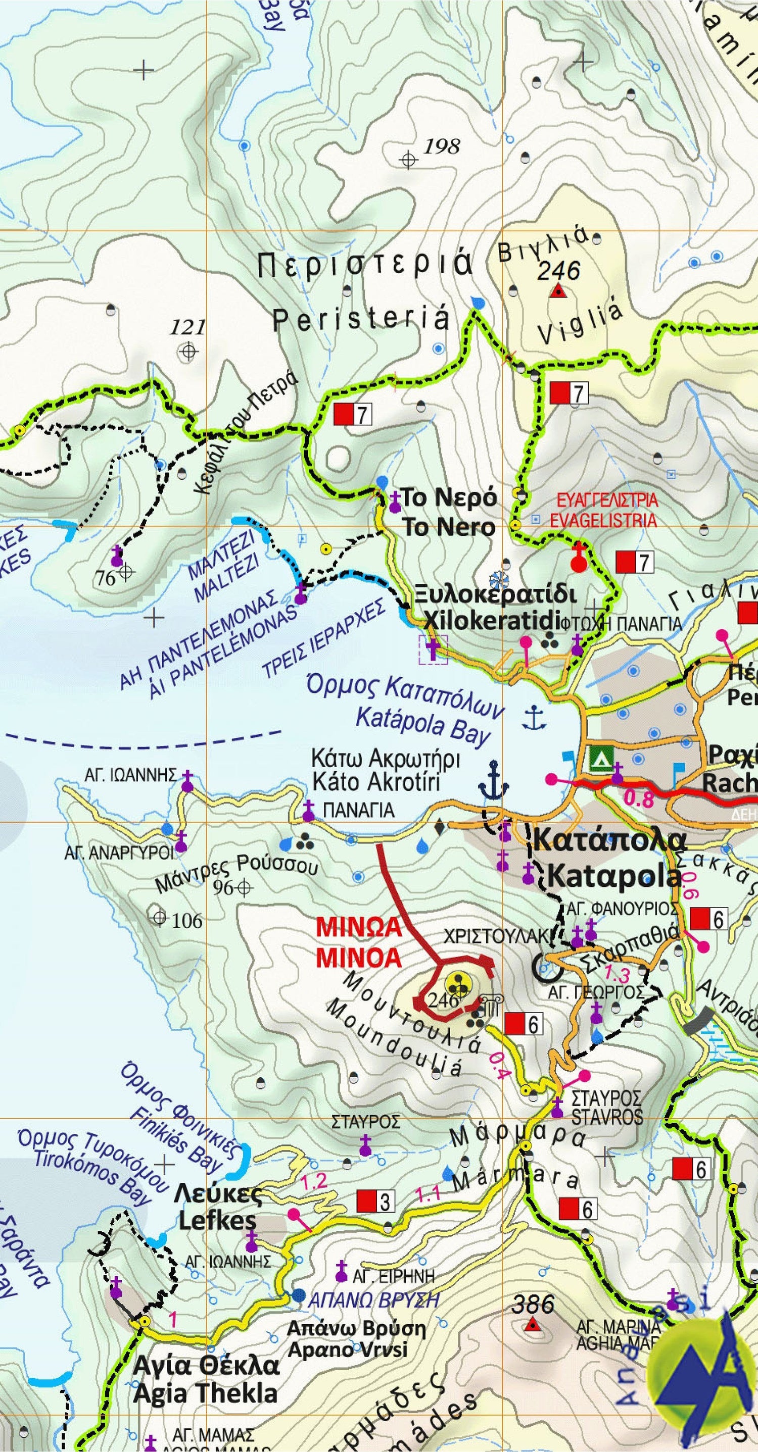 Carte de randonnée n° 10.27 - Amorgos | Anavasi carte de randonnée Anavasi