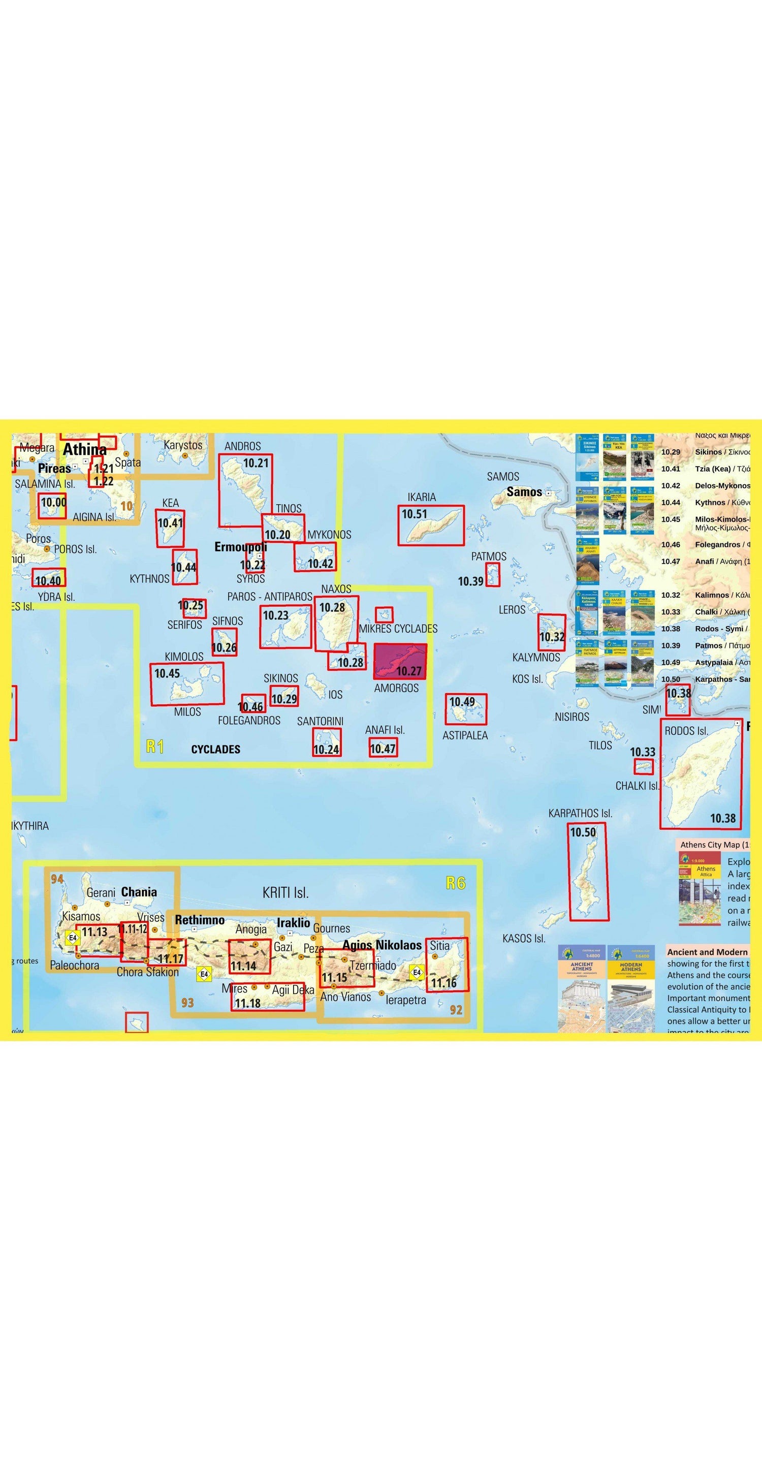 Carte de randonnée n° 10.27 - Amorgos | Anavasi carte de randonnée Anavasi