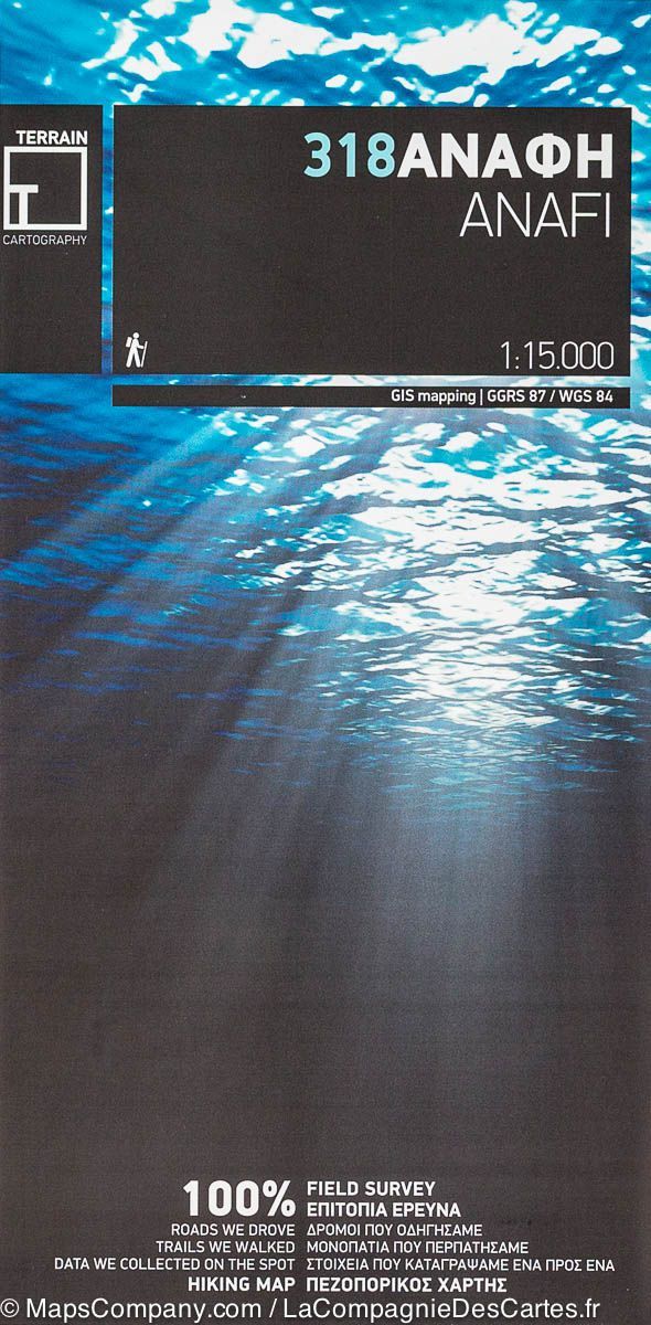 Carte de randonnée - Ile d'Anafi (Grèce) | Terrain Cartography carte de randonnée Terrain Cartography
