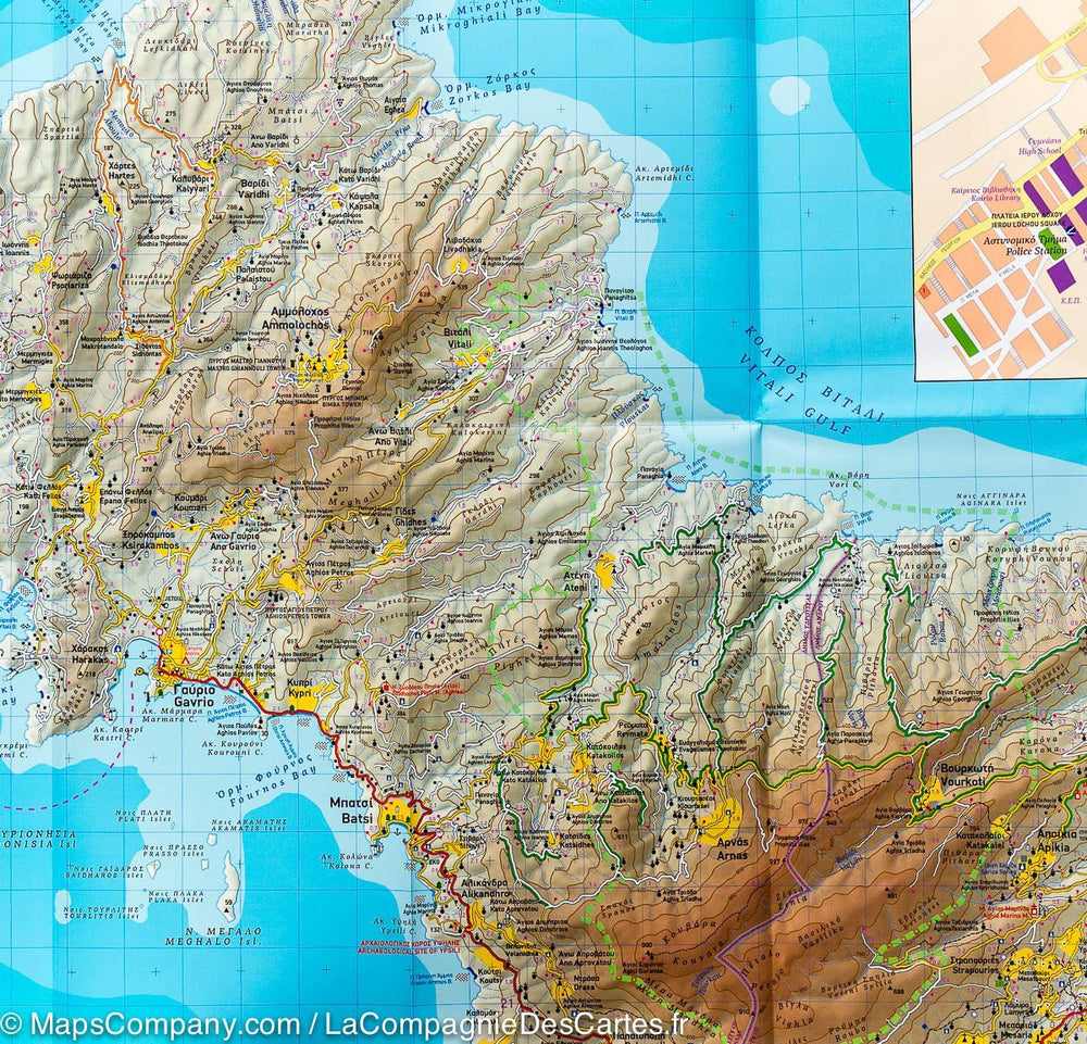 Carte de randonnée - île d'Andros (Grèce) | Terrain Cartography carte pliée Terrain Cartography 