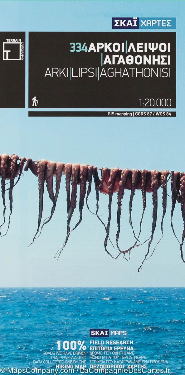 Carte de randonnée - Ile d'Arki, Lipsi et Aghathonisi (Grèce) | Terrain Cartography carte de randonnée Terrain Cartography