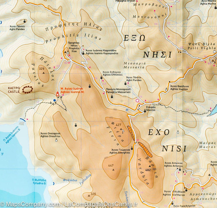 Carte de randonnée - Ile d'Astypalaea (Grèce) | Terrain Cartography carte pliée Terrain Cartography 