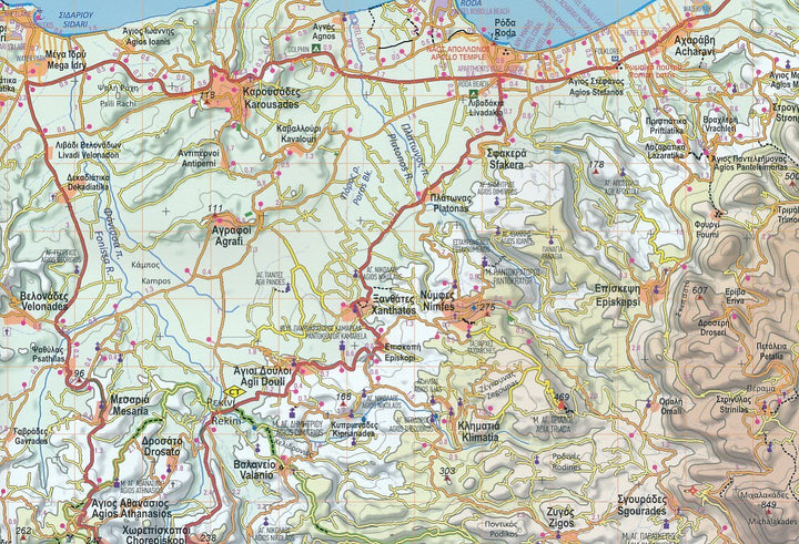 Carte de randonnée - île de Corfou | Anavasi carte pliée Anavasi 
