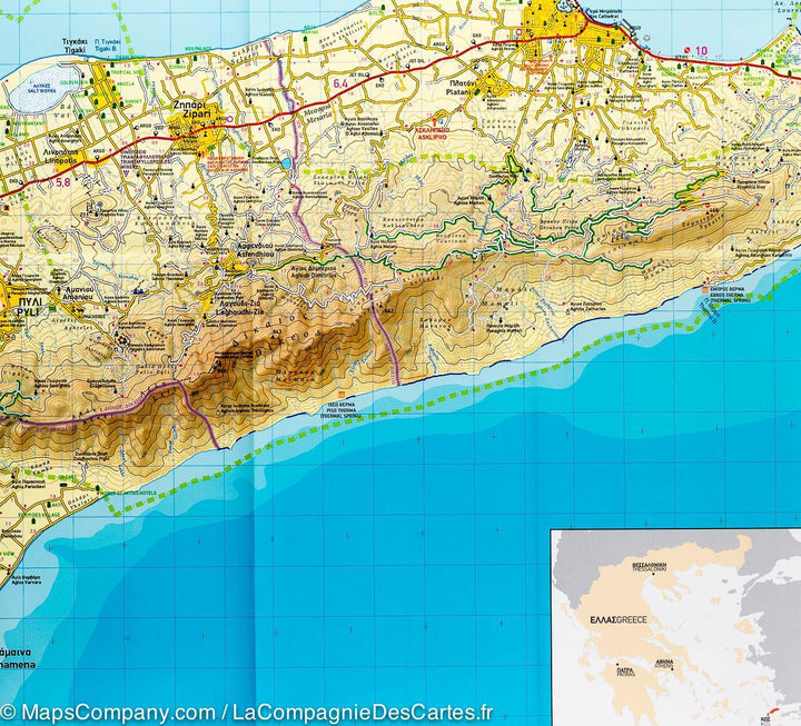 Carte de randonnée - Ile de Kos (Grèce) | Terrain Cartography carte pliée Terrain Cartography 