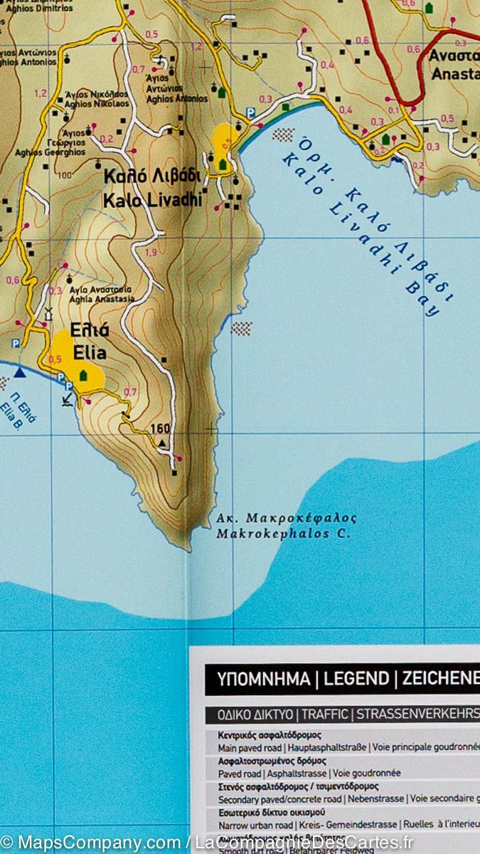 Carte de randonnée des îles de Mykonos, Delos, Rinia (Grèce) | Terrain Cartography - La Compagnie des Cartes