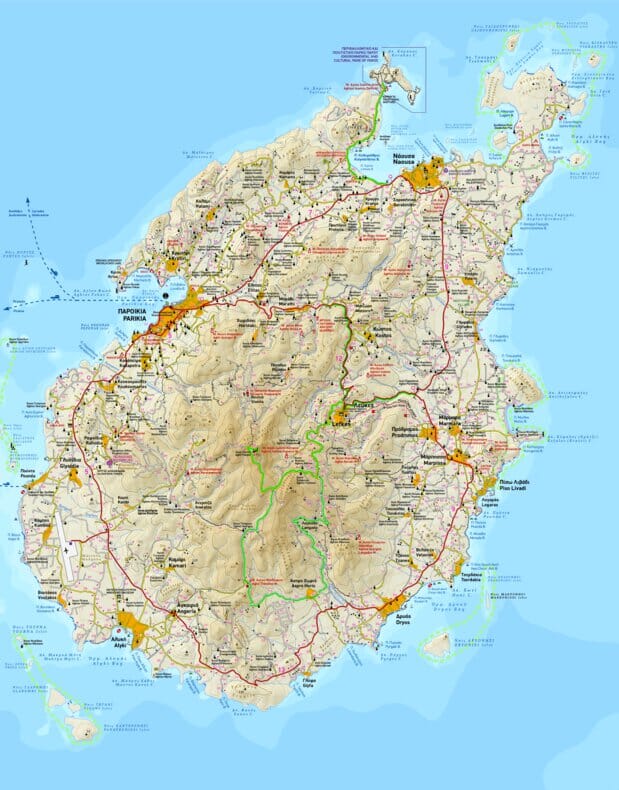Carte de randonnée - Paros & Antiparos (Grèce), n° 310 | Terrain Cartography carte de randonnée Terrain Cartography