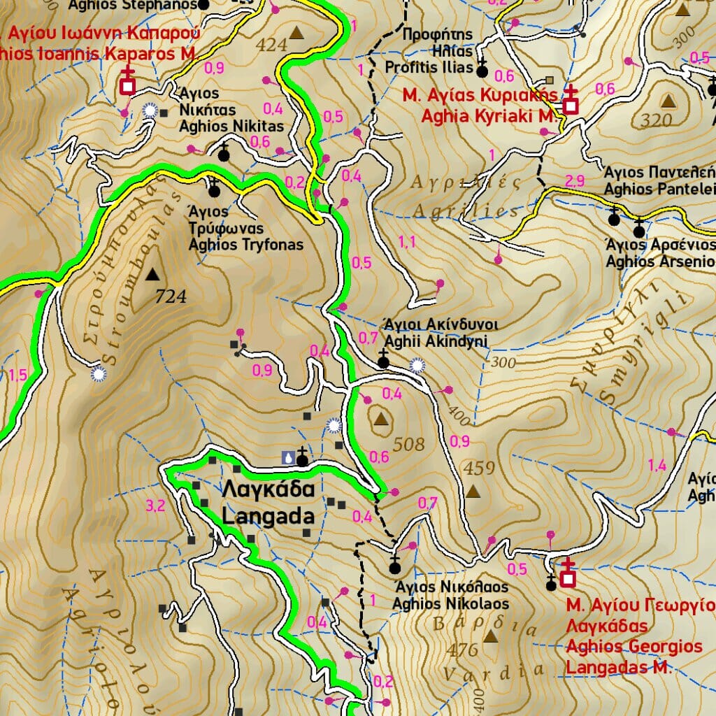 Carte de randonnée - Paros & Antiparos (Grèce), n° 310 | Terrain Cartography carte de randonnée Terrain Cartography