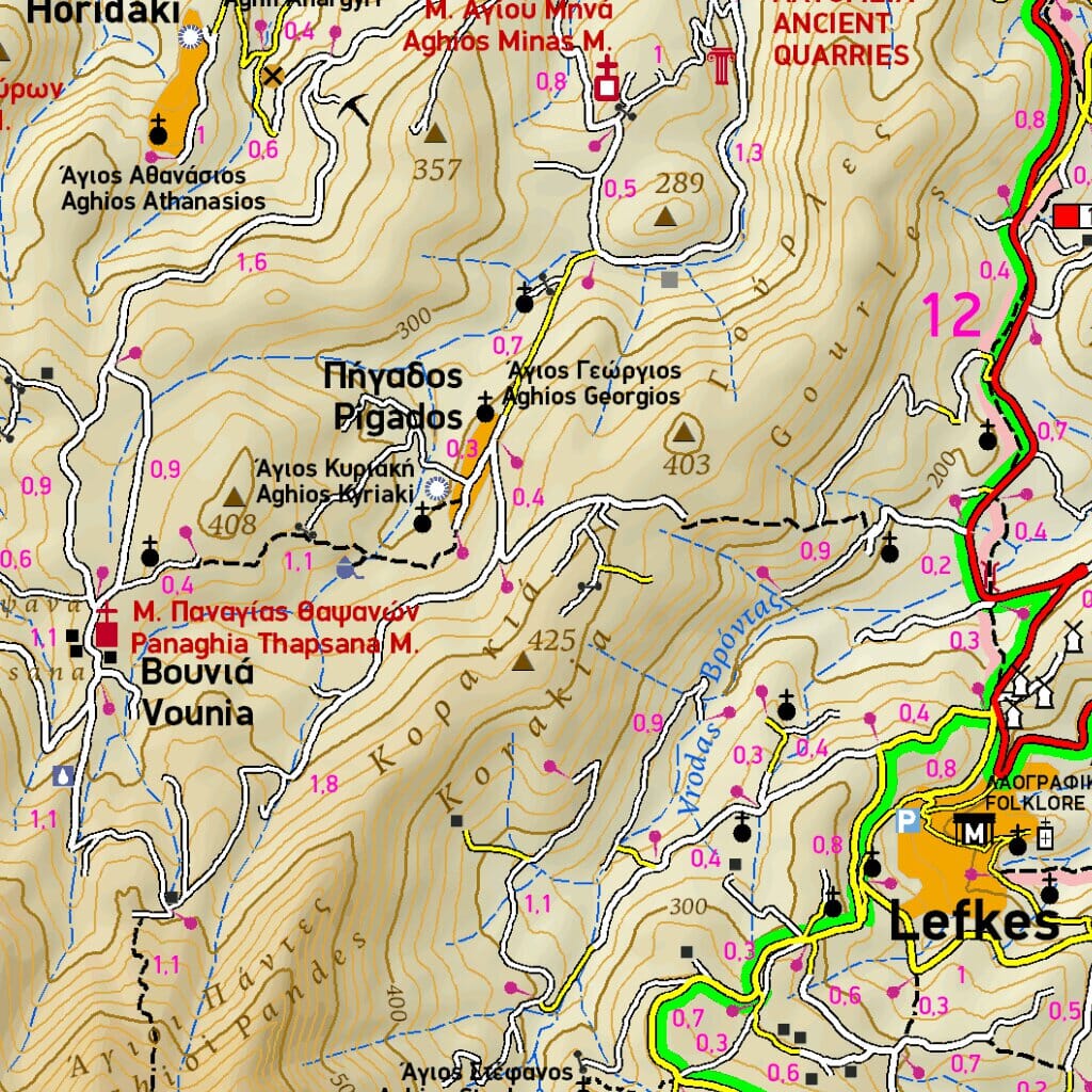 Carte de randonnée - Paros & Antiparos (Grèce), n° 310 | Terrain Cartography carte de randonnée Terrain Cartography