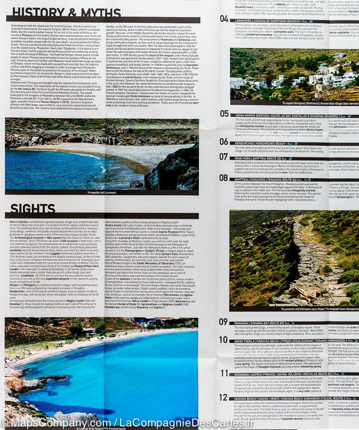 Carte de randonnée - Ile de Serifos (Grèce) | Terrain Cartography carte pliée Terrain Cartography 
