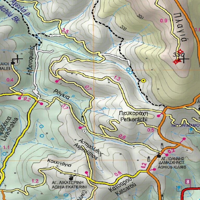 Carte de randonnée n° 10.11 - île de Skiathos | Anavasi carte de randonnée Anavasi