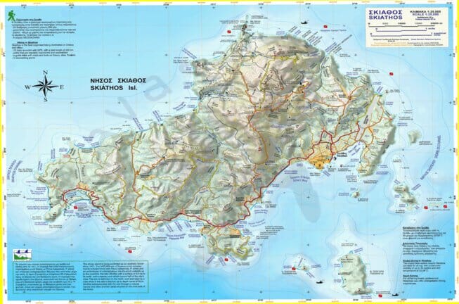 Carte de randonnée n° 10.11 - île de Skiathos | Anavasi carte de randonnée Anavasi